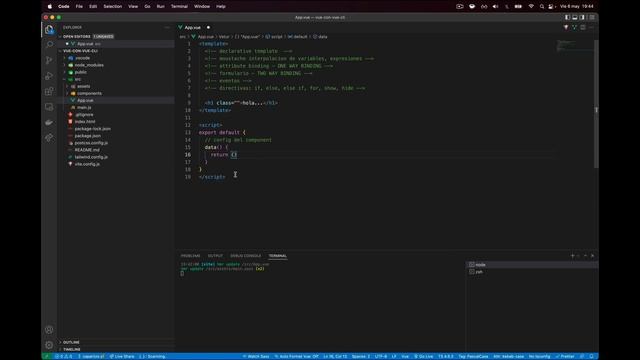 Curso de VueJS y Nuxt - 03 - Estructura de un Single File Component смотреть онлайн