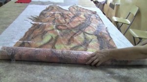 ✿Валяние шарфа✿Как свалять шарф на разреженном шелке