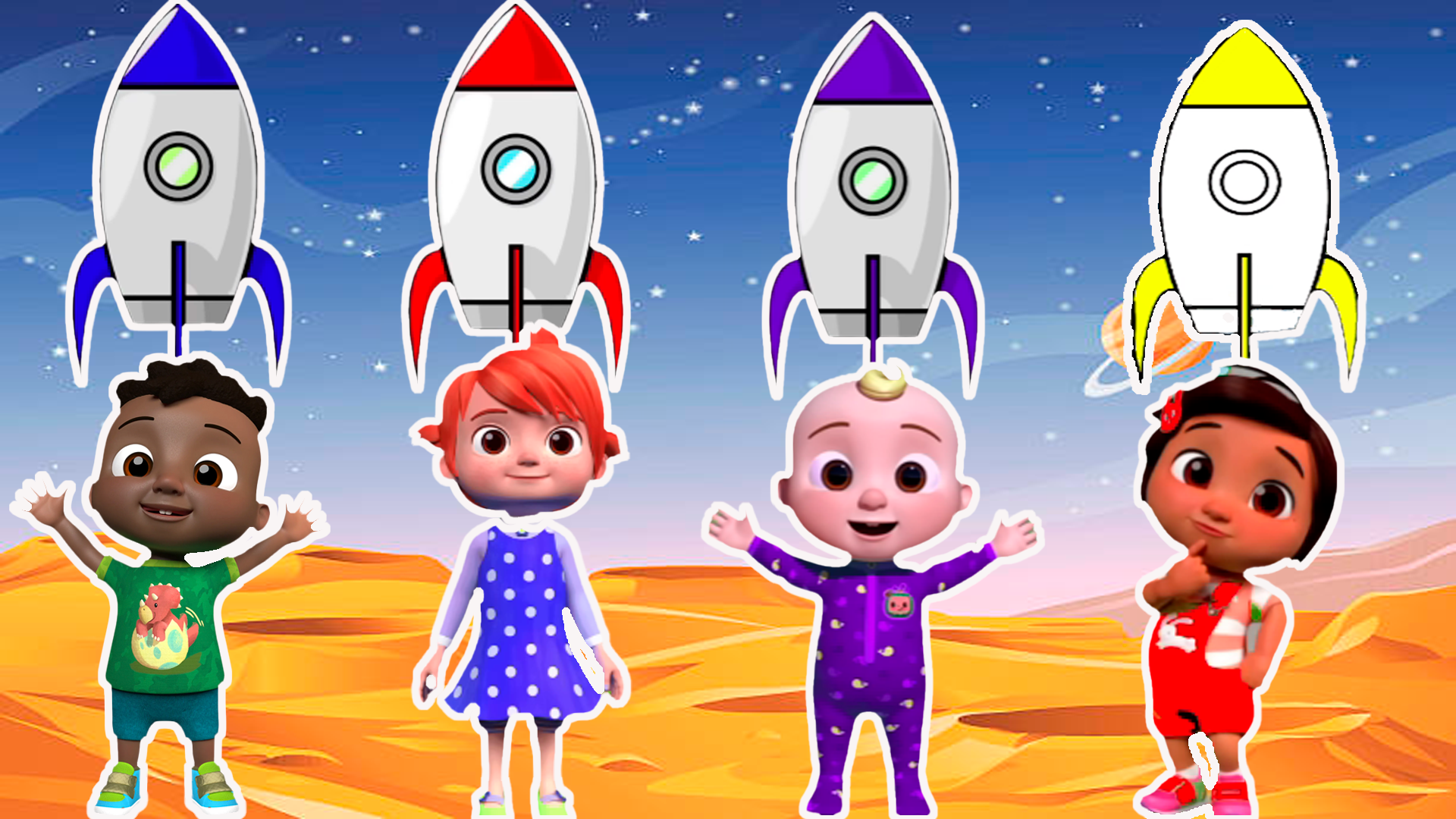 Кокомелон, давай повеселимся, отыскивая персонажей из JJ, Bebe Funny /Детские стишки и песенки.