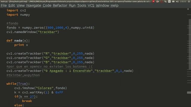 Clase de OpenCV-Python 5 : TrackBar como paleta de Color смотреть онлайн
