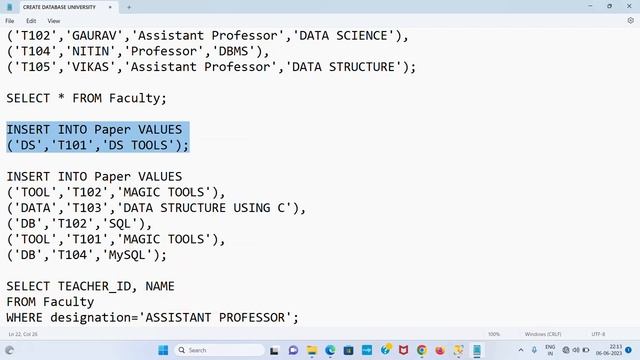 (CMAD) | BCS–92 : INTRODUCTION TO DATABASES | Write the following queries using SQL | A university смотреть онлайн
