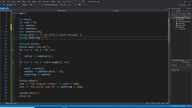 C++ programming use a simple substitution cipher to encode and decode secret message. Linear searc смотреть онлайн