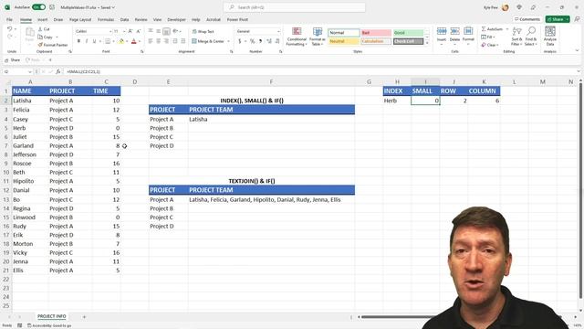Using Excel Functions to return Multiple Values смотреть онлайн