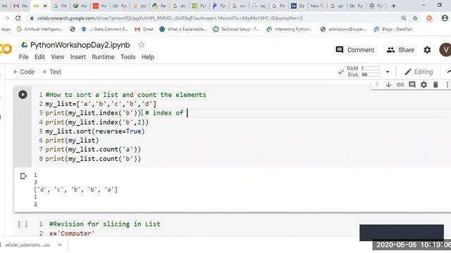Online Python Workshop Day 2_Video 1 by Prof. V N Jokare , Sinhgad Institutes, Solapur смотреть онлайн