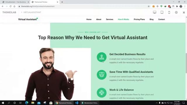 VirtualAssistant: Free Bootstrap 4 HTML5 Agency Website Template смотреть онлайн