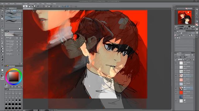 Drawing Ren & Kasumi from Persona 5 The Royal - Speed Paint смотреть онлайн