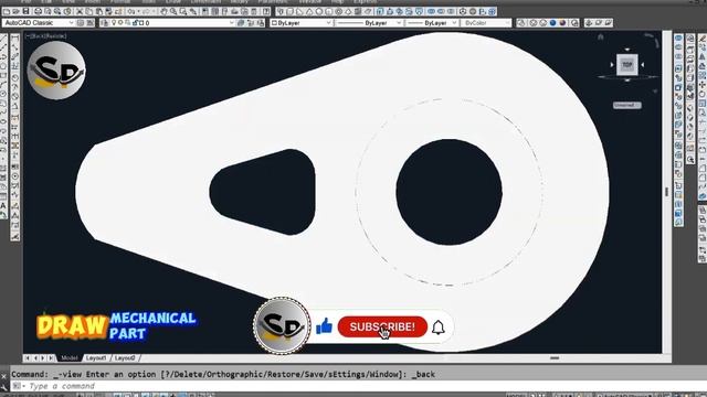 AutoCAD Mechanical Part Drawing Tutorial смотреть онлайн