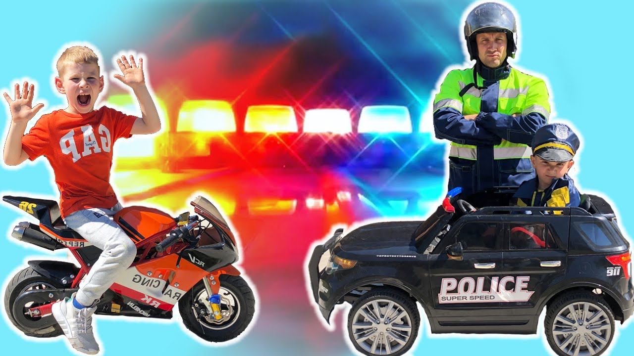 Baby Biker Super Lev And Story With Sidewalk Cops