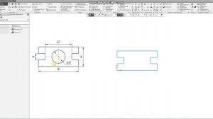 Эскиз. Построение чертежа плоской детали при помощи привязок в САПР Компас 3D