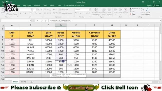 Ms Excel LOOKUP Function with Data Validation Error Alert & Drop Down Lists| Lesson – 15 смотреть онлайн