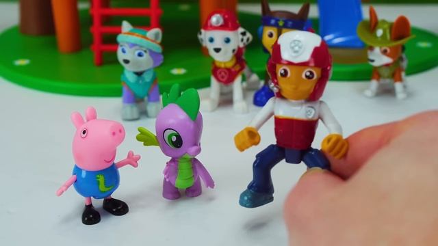Paw Patrol Rescue Peppa Pig from Dragon and are hungry for Ice Cream! смотреть онлайн
