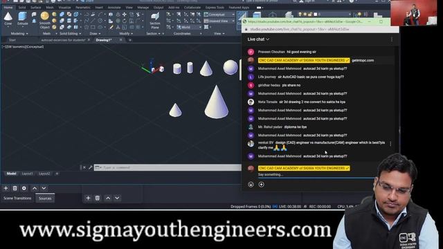AUTOCAD 3D LIVE CLASS 1 - INTRODUCTION TO 3D MODELING IN AUTOCAD 2022 смотреть онлайн