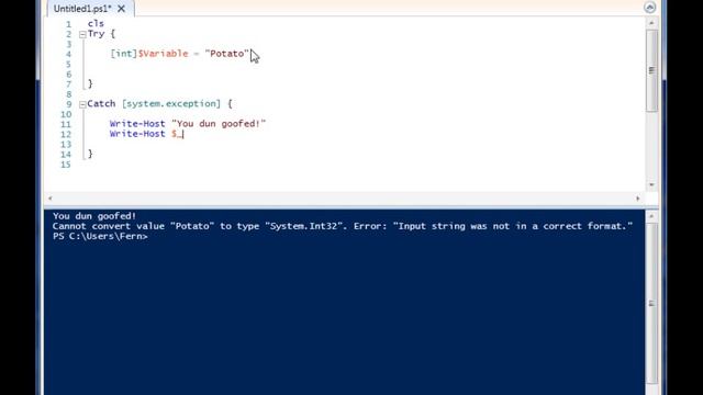 Handle Powershell Errors With Try Catch смотреть онлайн