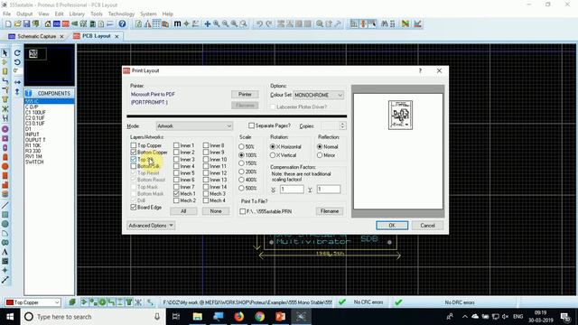 Proteus 8 : Layout to PDF Conversion ( PCB Design ) смотреть онлайн