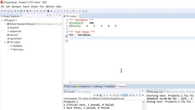 2.3 Robot framework (Selenium) | Scalars, Lists, Dictionaries and Variable files смотреть онлайн