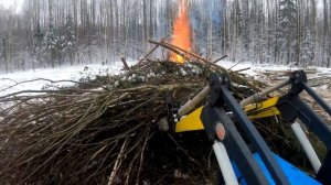 МТЗ 82.1 Зимняя ТРЕЛЕВКА ЛЕСА.