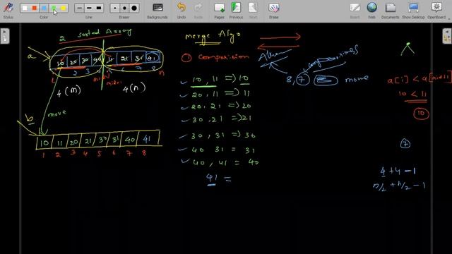 Merge sort Algorithm part -3 смотреть онлайн