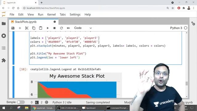 Python Library: Matplotlib Stack Plots, Line Plots | L 21 | Data Science & Machine Learning смотреть онлайн