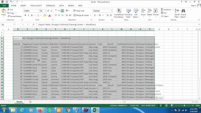 WordPress export database table to csv, Excel, Print data plugin смотреть онлайн