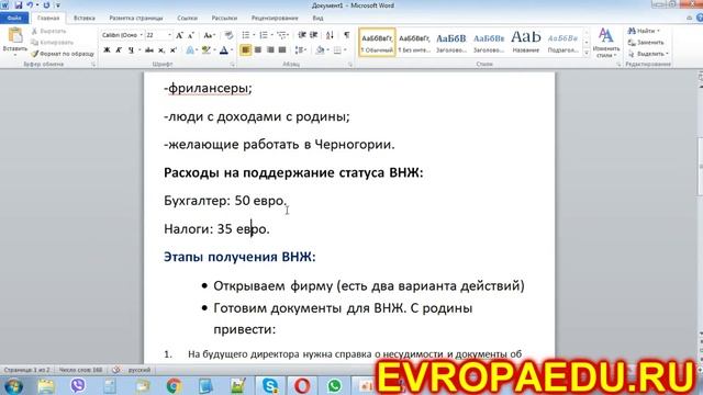 ВНЖ в Черногории за открытие фирмы смотреть онлайн