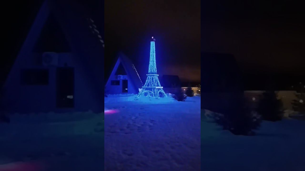 Создал новые эффекты Зимней темы для копии Эйфелевой Башни. смотреть онлайн