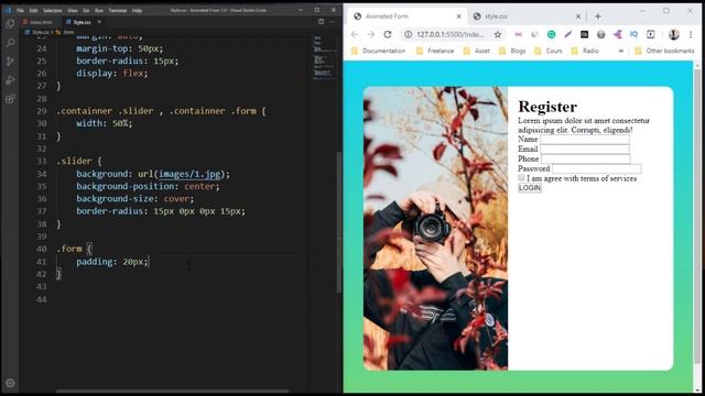 Animated login and signup form in HTML and CSS I Create registration Form Design with source code смотреть онлайн