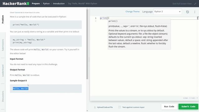 [Arabic] #1 : Say "Hello,World!" With Python | Hackerrank Python Solution смотреть онлайн