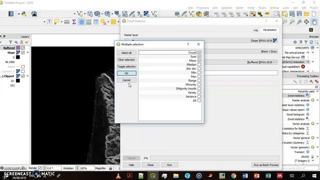 How to use zonal statistics to calculate slopes in QGIS3 смотреть онлайн