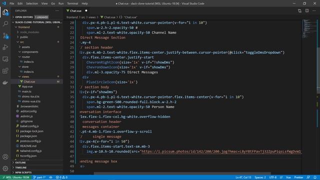 Slack Clone: Simple Interface using Vue.js & Tailwind CSS смотреть онлайн