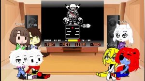 UNDERTALE react to «INK sans Phase 3 SHANGHAIVANIA» | Gacha Reaction