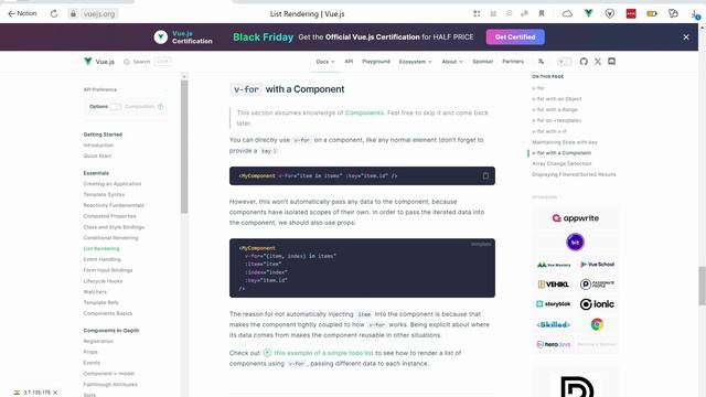 Использование v-for с компонентами смотреть онлайн