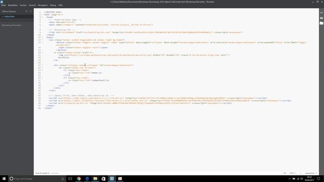 Bootstrap 4 Tutorial #2 - Navigation: Dropdown und Navbar (Deutsch) смотреть онлайн