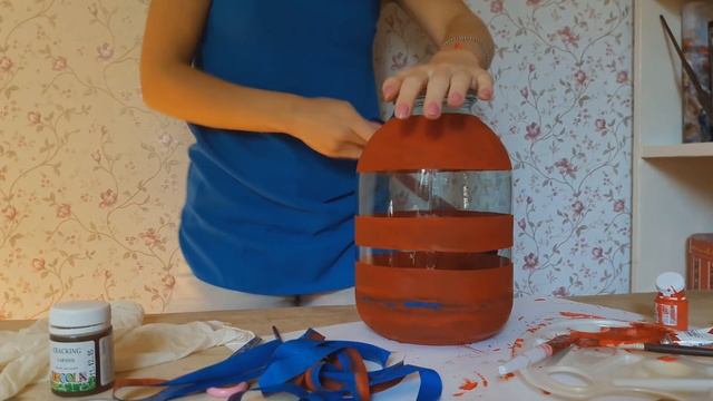 DIY:Как сделать вазу из банки | Декор своими руками смотреть онлайн