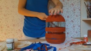 DIY:Как сделать вазу из банки | Декор своими руками