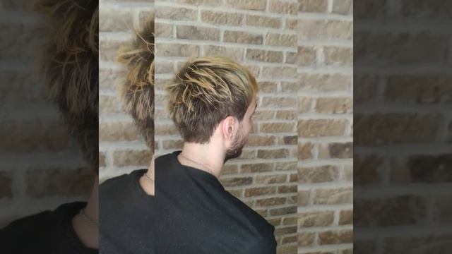 Крутая мужская стрижка для отросшего окрашивания / до-после смотреть онлайн