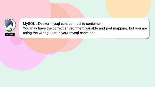 MySQL : Docker mysql cant connect to container смотреть онлайн