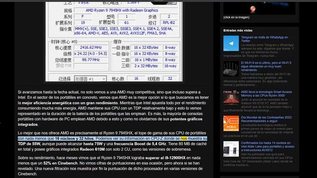 El Ryzen 9 7945HX es la CPU para portátil más rápida superando al i9-13980HX смотреть онлайн