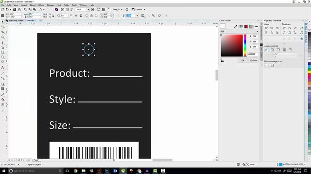 Bar code hang tag in corel draw off set designing tutorial смотреть онлайн