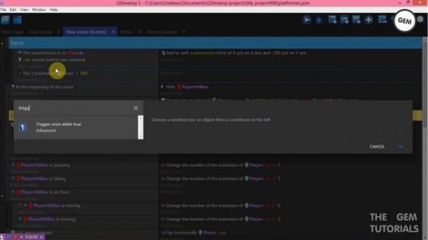 Pop-up menu | GDevelop 5