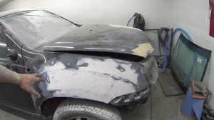 Выравниваю и шпаклюю Крышу и Крыло Reno Duster