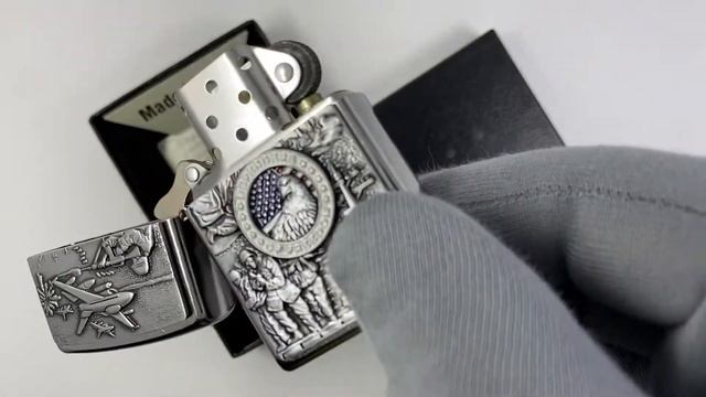24457 Зажигалка Zippo Military Emblem, Street Chrome смотреть онлайн