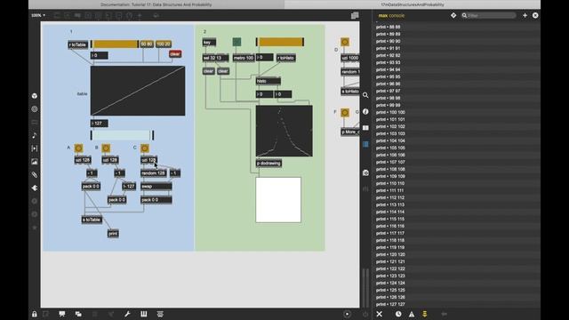 Max/Msp/Jitter - урок 17. Структуры данных и вероятность. Data Structures And Probability.