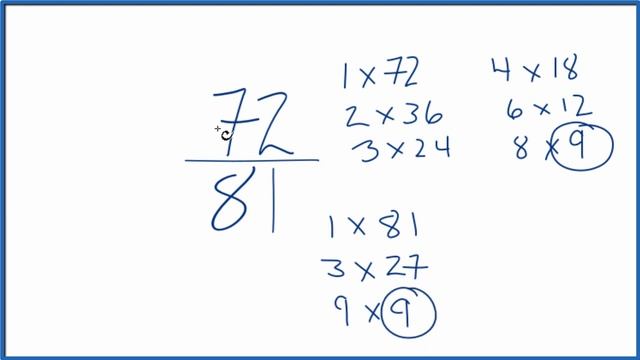 How to Simplify the Fraction 72/81 смотреть онлайн