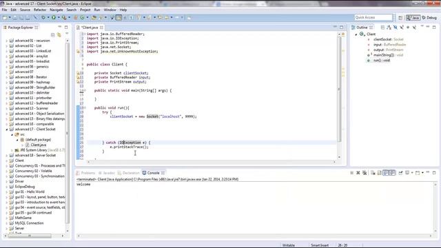 Java - Sockets (client side) Part 1 of 3 смотреть онлайн