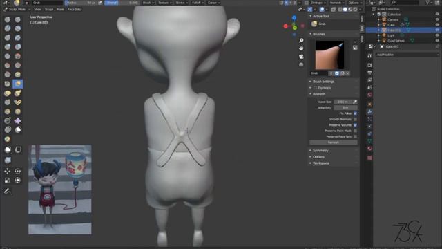 Sculpting dragon boy With Blender смотреть онлайн