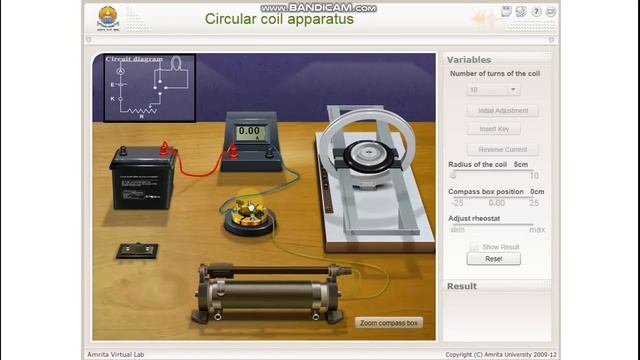 Virtual Lab - Magnetic field along the axis of a circular coil carrying current смотреть онлайн