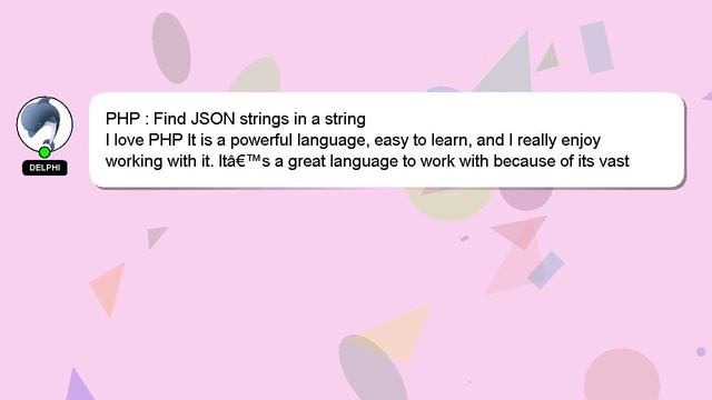 PHP : Find JSON strings in a string смотреть онлайн