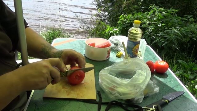 Рыбалка на донки и двухдневный отдых на реке в кругу семьи,готовим курицу и баклажаны на углях. смотреть онлайн