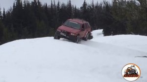 OFFROAD ISUZU RODEO in action.