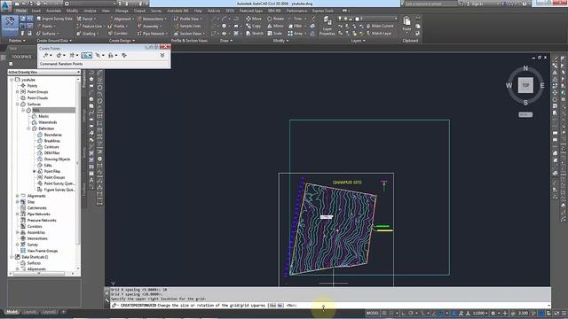 Assume Topography Survey data draw in Grid on Drawing & Export in Excel & AutoCAD File in Civil 3d смотреть онлайн